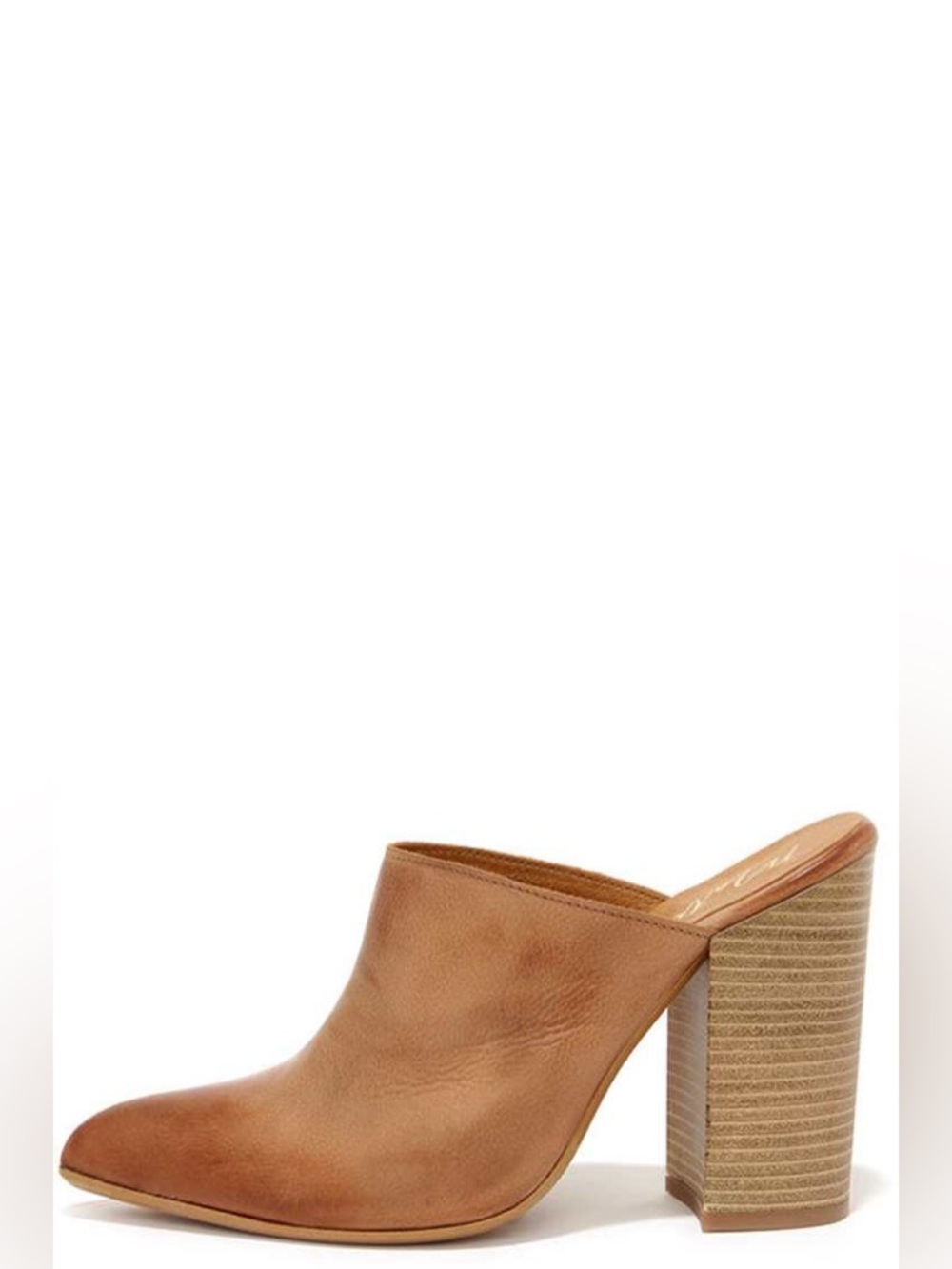 Matisse Annie Cognac Leather Pointed Toe Mules